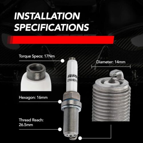 APR EA888.3/4/EA855.2/EA824 Iridium Pro Spark Plug - Heat Range 9 - 14mm x 26.5mm x 16mm - SINGLE - Image 4