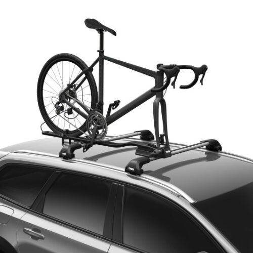 Thule FastRide Fork-Mount Roof Bike Rack (For Quick-Release Bikes/Adapter Req. for Thru-Axle) - Blk - Image 3