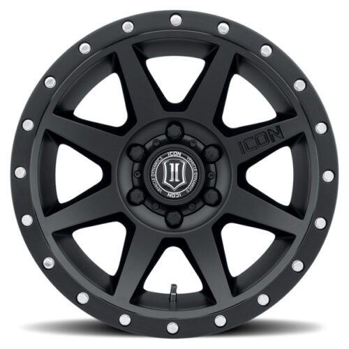 Alternative view of ICON Rebound 17x8.5 6x5.5 25mm Offset 5.75in BS 95.1mm Bore Satin Black Wheel