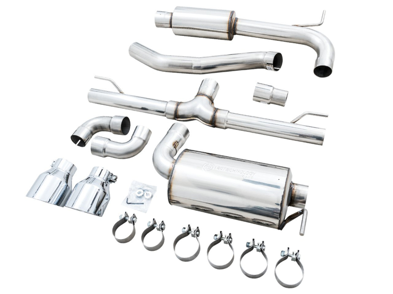AWE Tuning Touring Edition Exhaust - Chrome Silver Tips for 2022 VW GTI MK8 - Image 10