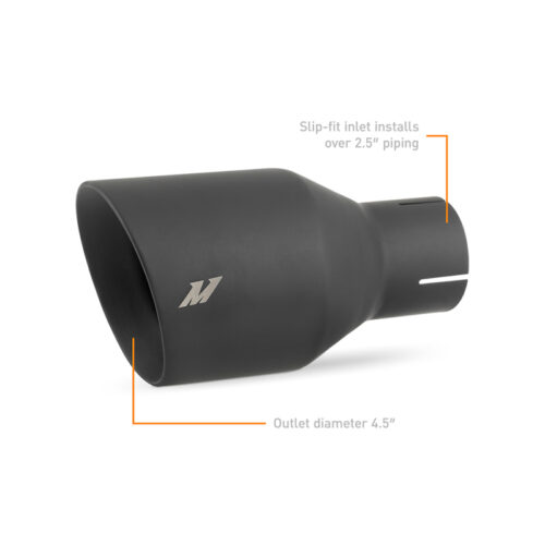 Mishimoto Clamp-on Double Wall Exhaust Tip 2.5 Inlet Slash Cut - Image 3