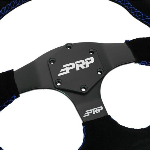 PRP Comp-R D-Shape Suede Steering Wheel - Blue - Image 5
