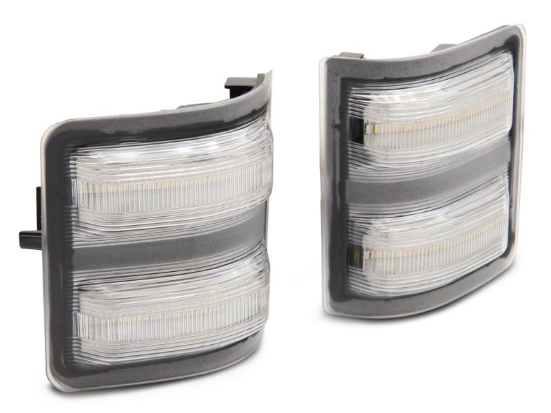 Raxiom for 2011-2016 Ford F-250/F-350 Super Duty Axial Series LED Switchback Side Mirror Marker Lamps- Clear - Image 2