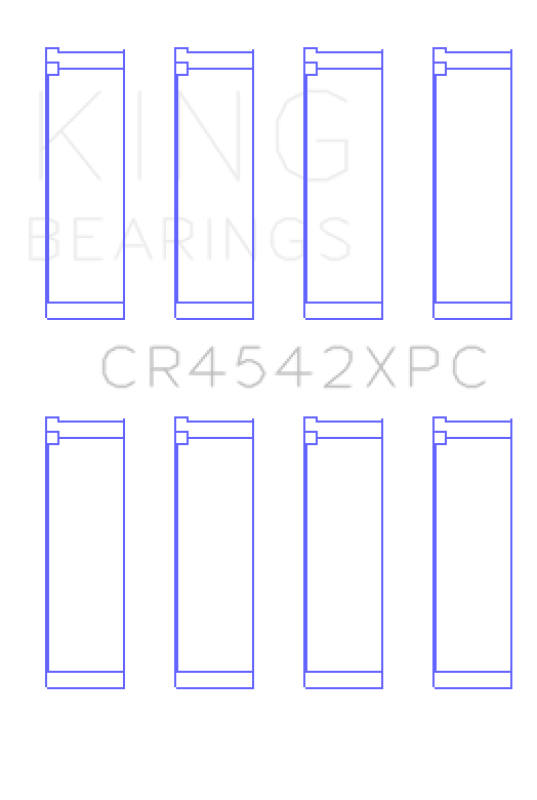 King Engine Bearings Honda K-Series pMaxKote Performance Rod Bearing Set - Size +.5mm - Image 2