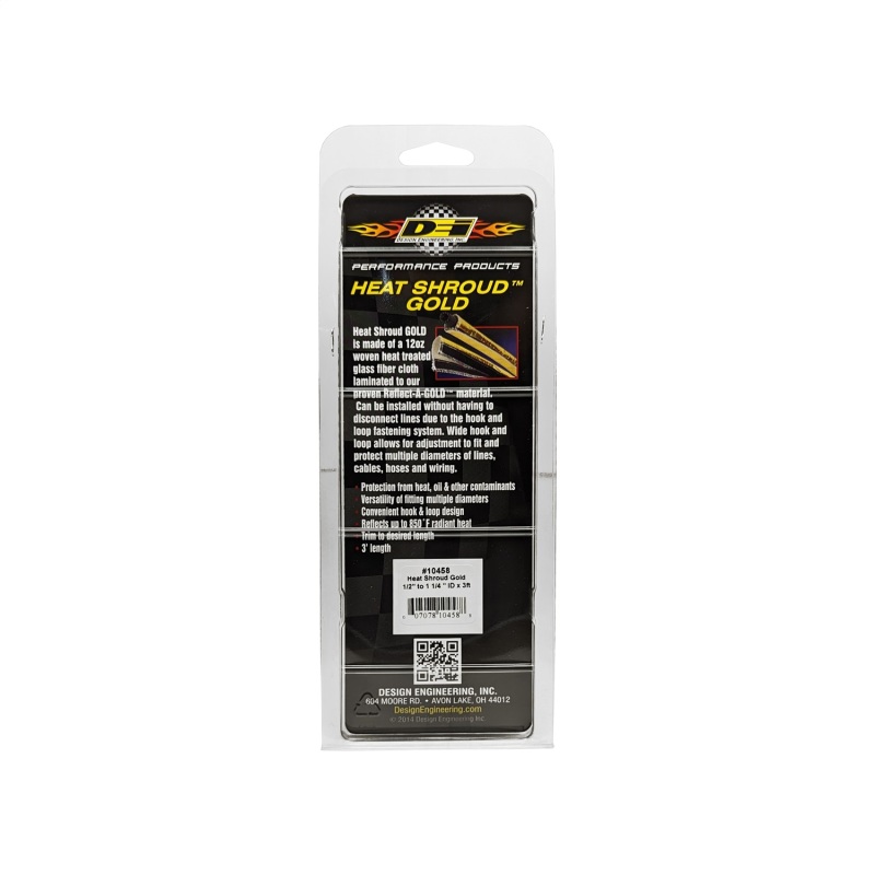 DEI Heat Shroud 1/2in to 1-1/4in I.D. x 3ft - Gold - Image 3