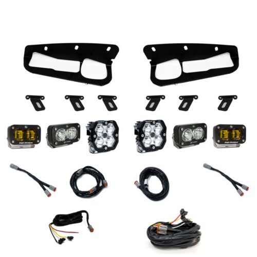 Baja Designs for 21-25 Ford Bronco Squadron 2.0 Pro (Spot) & S2 Pro D/C / S2 SAE Ambr FPK ST Bmpr w/UP