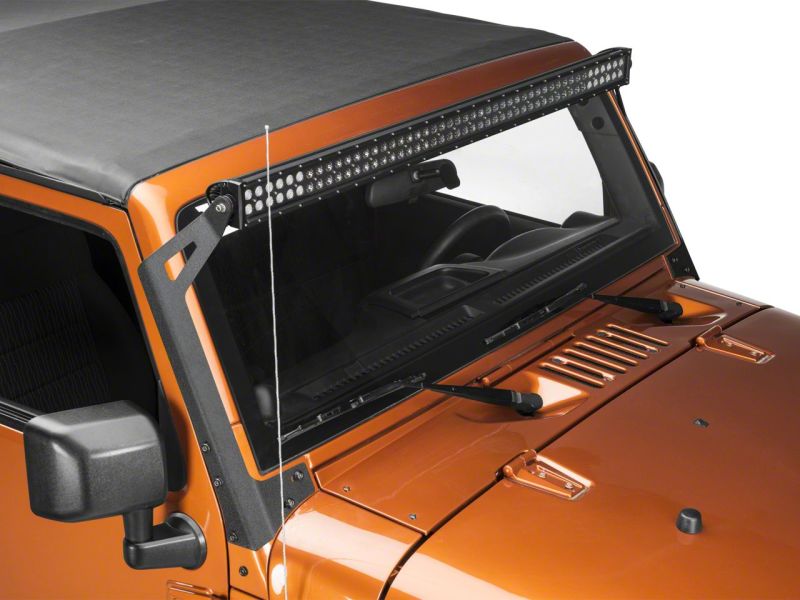 Raxiom for 2007-2018 Jeep Wrangler JK 50-In LED Light Bar Windshield Mount - Image 2