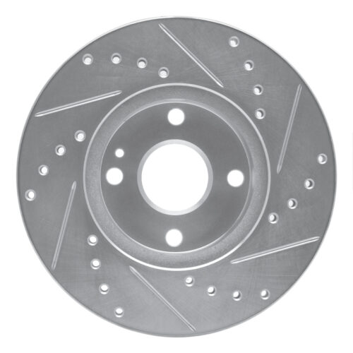R1 Concepts for 94-02 Mazda Miata Front Left Drilled & Slotted Silver Brake Rotor - Image 5