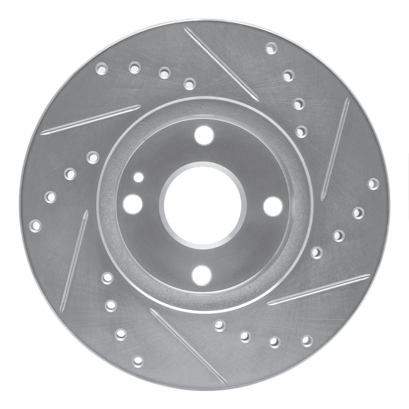 R1 Concepts for 94-02 Mazda Miata Front Left Drilled & Slotted Silver Brake Rotor - Image 5