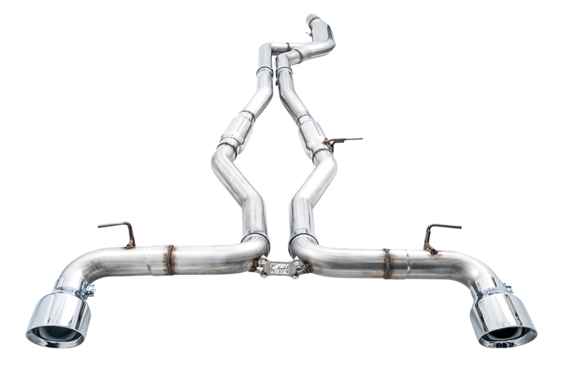 AWE Tuning Track Edition Exhaust - 5in Chrome Silver Tips for 2020 Toyota Supra A90 - Image 2