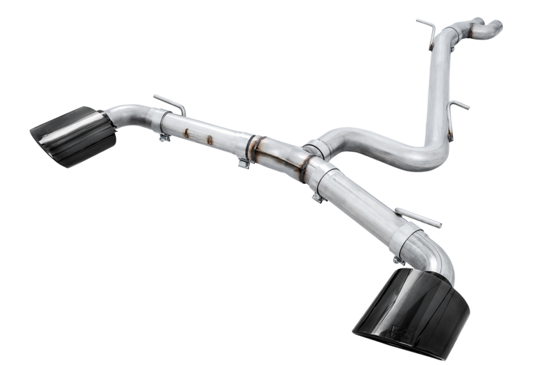 AWE Tuning Track Edition Exhaust - Diamond Black Tips RS-Style Tips for 17-19 Audi RS3 8V - Image 2