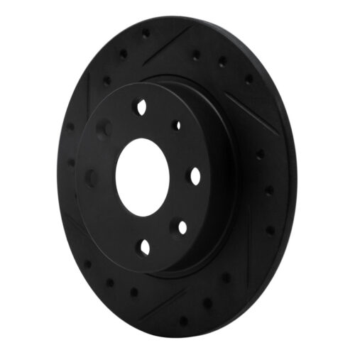 R1 Concepts for 90-93 Mazda Miata Rear Left Drilled & Slotted Black Brake Rotor - Image 2