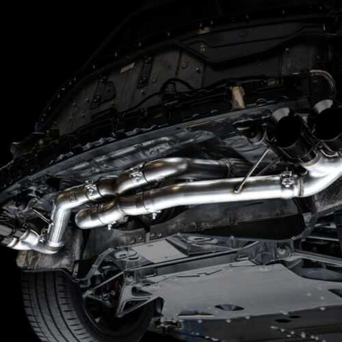AWE Tuning Track Edition Exhaust - Quad Diamond Black Tips for 2020 Chevrolet Corvette (C8) - Image 9