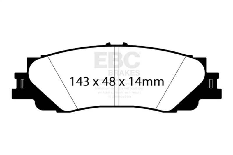 EBC 2024+ Lexus GX550 3.4TT Bluestuff Rear Brake Pads - Image 3