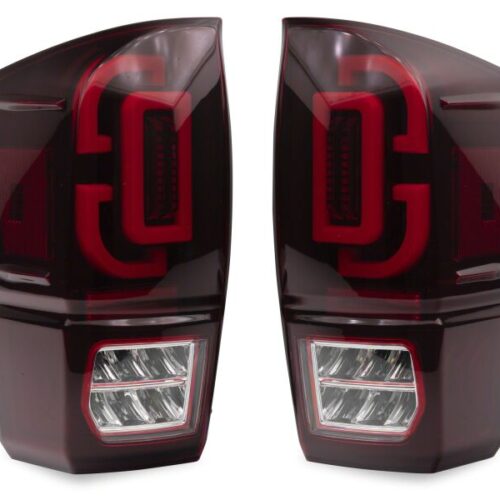 Alternative view of Raxiom for 2016-2023 Toyota Tacoma XW Series Sequential LED Tail Lights- Black Housing- Red Lens