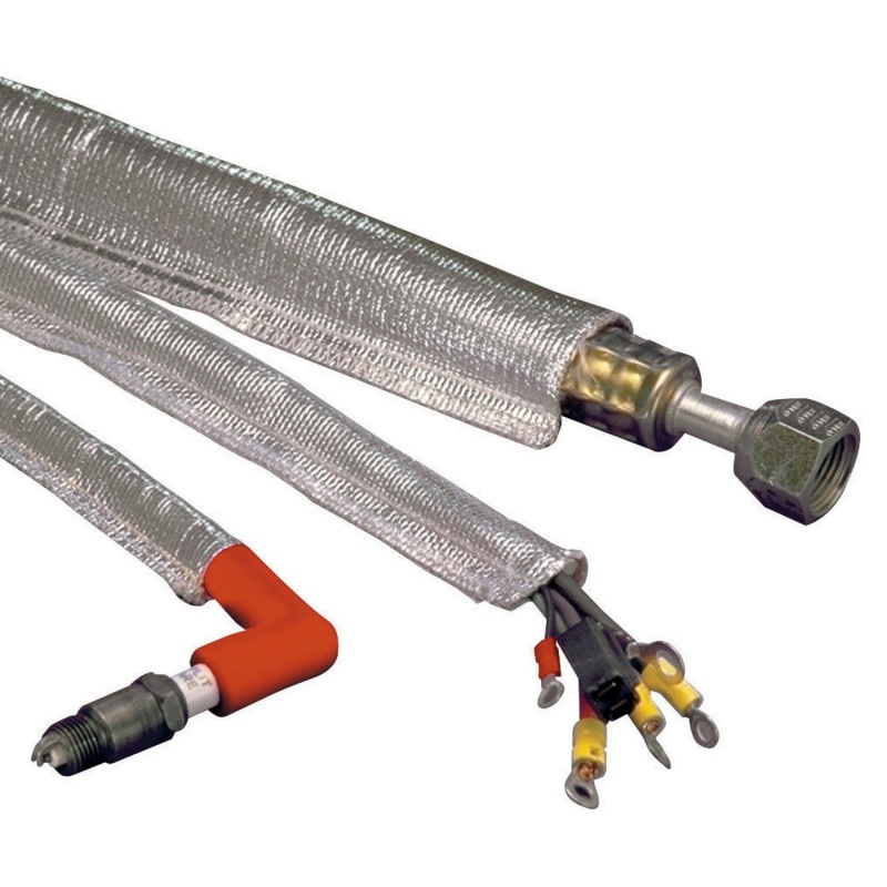 DEI Heat Sheath 1in x 3ft - Aluminized Sleeving - Sewn Edge - Image 8
