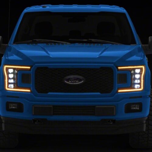Raxiom for 2018-2020 Ford F-150 CXR Series LED Headlights with Amber DRL- Black Housing- Clear Lens - Image 9