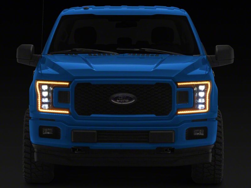 Raxiom for 2018-2020 Ford F-150 CXR Series LED Headlights with Amber DRL- Black Housing- Clear Lens - Image 9