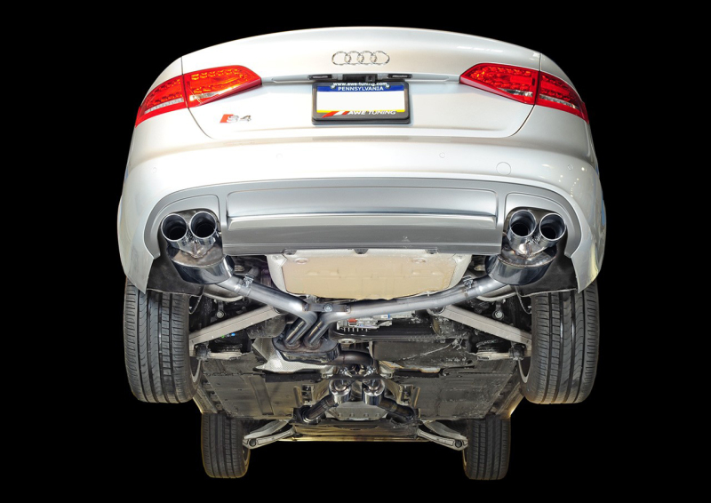 AWE Tuning Touring Edition Exhaust System - Diamond Black Tips (102mm) for Audi B8.5 S4 3.0T - Image 2