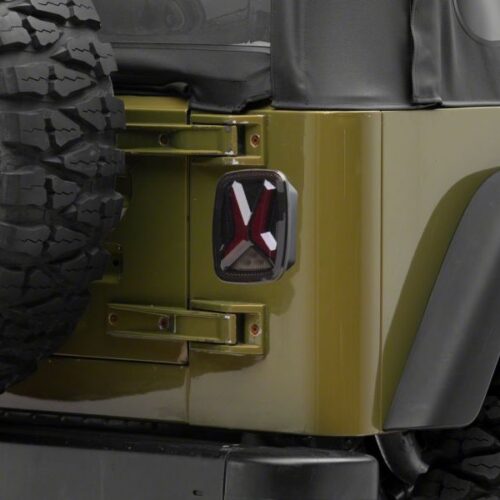 Raxiom for 1976-2006 Jeep CJ7 Wrangler YJ & TJ Gladiator LED Tail Lights- Black Housing (Smoked Lens) - Image 5