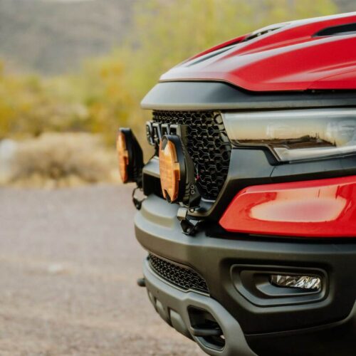 KC HiLiTES 2019+ RAM 1500 Rebel/TRX Grill Mount Light Brackets for Two Lights - Image 4