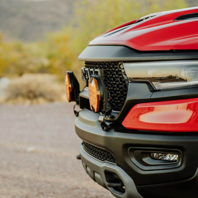 KC HiLiTES 2019+ RAM 1500 Rebel/TRX Grill Mount Light Brackets for Two Lights - Image 4