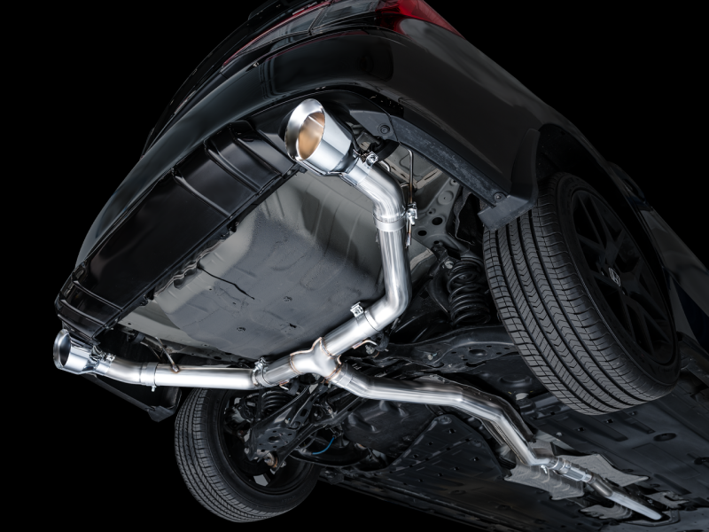 AWE Tuning 22+ Honda Civic Si/Acura Integra Track Edition Cat-Back Exhaust - Dual Chrome Silver Tips - Image 3