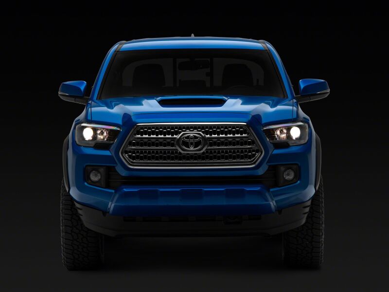Raxiom for 2016-2023 Toyota Tacoma Axial Series OE Replacement Headlights- Black Housing- Clear Lens
