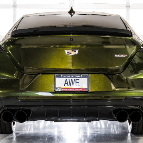 AWE Tuning SwitchPath Exhaust - Diamond Black Tips for 2021+ Cadillac CT4-V Blackwing - Image 4