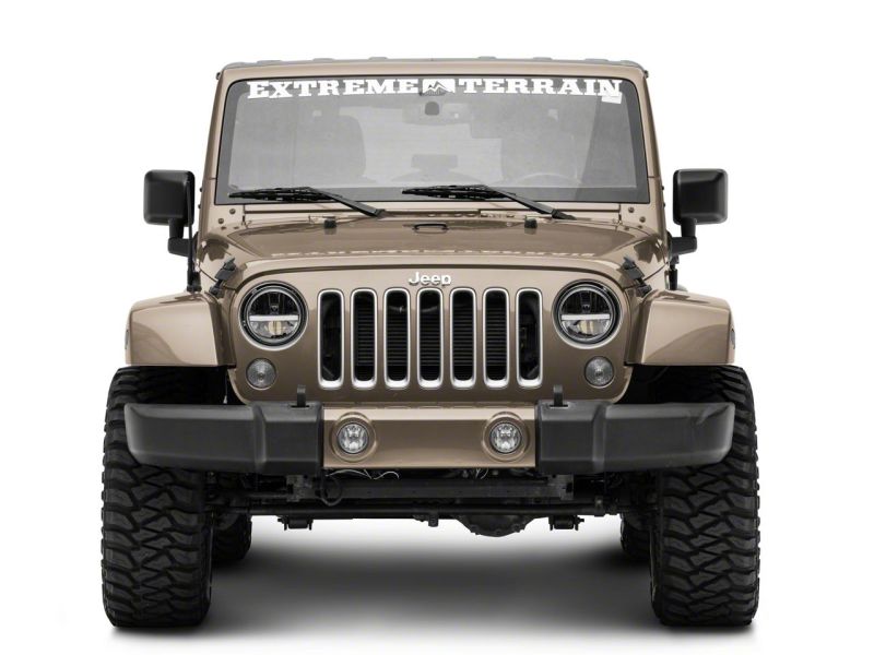Raxiom for 1997-2018 Jeep Wrangler TJ & JK Axial 7-In LED Headlights w/ DRL - Black Housing (Clear Lens) - Image 9