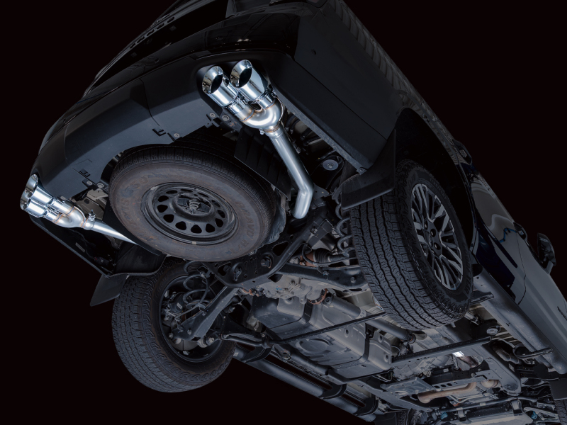 AWE Tuning 2021+ GMC Suburban/Yukon XL 5.3L 0FG Split Rear Exit Catback - Quad Chrome Silver Tips - Image 3