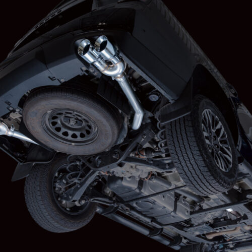 AWE Tuning 2021+ GMC Tahoe/Yukon 5.3L 0FG Split Rear Exit Catback Exhaust - Quad Chrome Silver Tips - Image 3