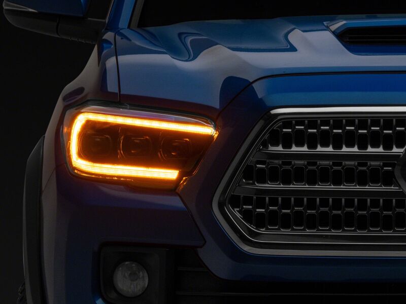 Raxiom for 2016-2023 Toyota Tacoma CXR Series V2 LED Projector Headlights- Black Housing- Clear Lens