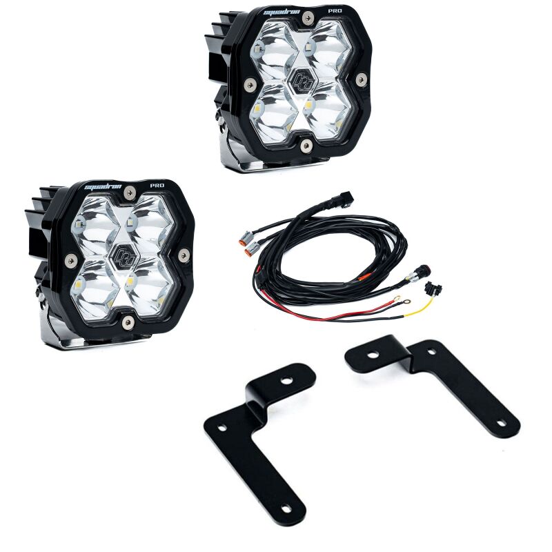 Baja Designs for 18-25 Jeep JL/JT Squadron Pro 2.0 A-Pillar Kit (Spot) - Clear