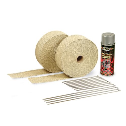 DEI 10112 Exhaust Wrap Kit - Tan Wrap & Aluminum HT Silicone Coating (Aerosol) - Image 5