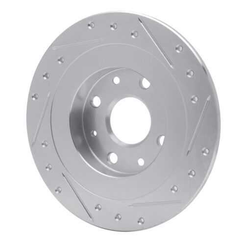 R1 Concepts for 90-03 Ford Escort Rear Left Drilled & Slotted Silver Brake Rotor - Image 4