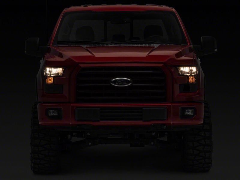 Raxiom for 2015-2017 Ford F-150 Axial OEM Style Rep Headlights- Chrome Housing- Smoked Lens - Image 9