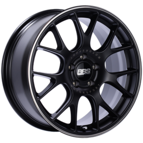 Alternative view of BBS CH-R 18x8.5 5x112 ET38 Satin Black Polished Rim Protector Wheel -82mm PFS/Clip Required