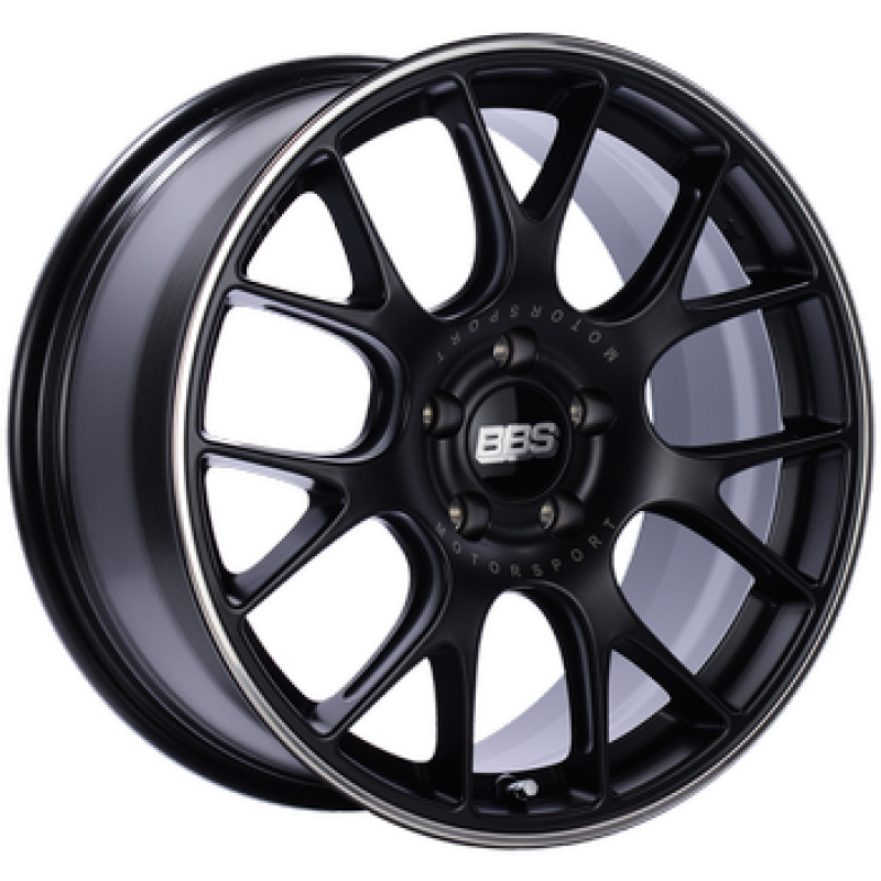 BBS CH146BPO CH-R 18x8.5 5x112 ET38 Satin Black Polished Rim Protector Wheel -82mm PFS/Clip Required - Image 2