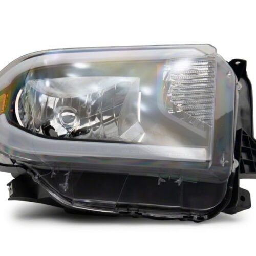 Raxiom for 2014-2021 Toyota Tundra Axial Series Headlights w/ LED Bar- Black Housing (Clear Lens) - Image 3