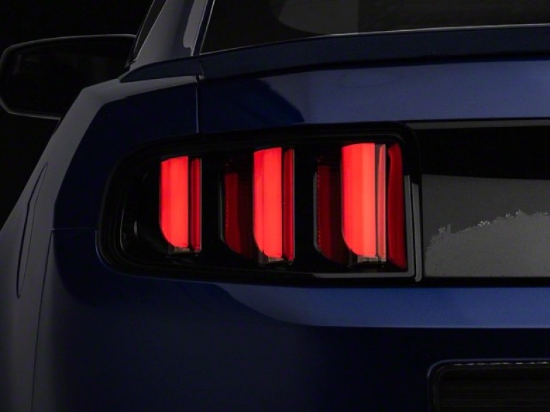 Raxiom for 2013-2014 Ford Mustang Vector V2 Tail Lights- Black Housing (Clear Lens) - Image 2