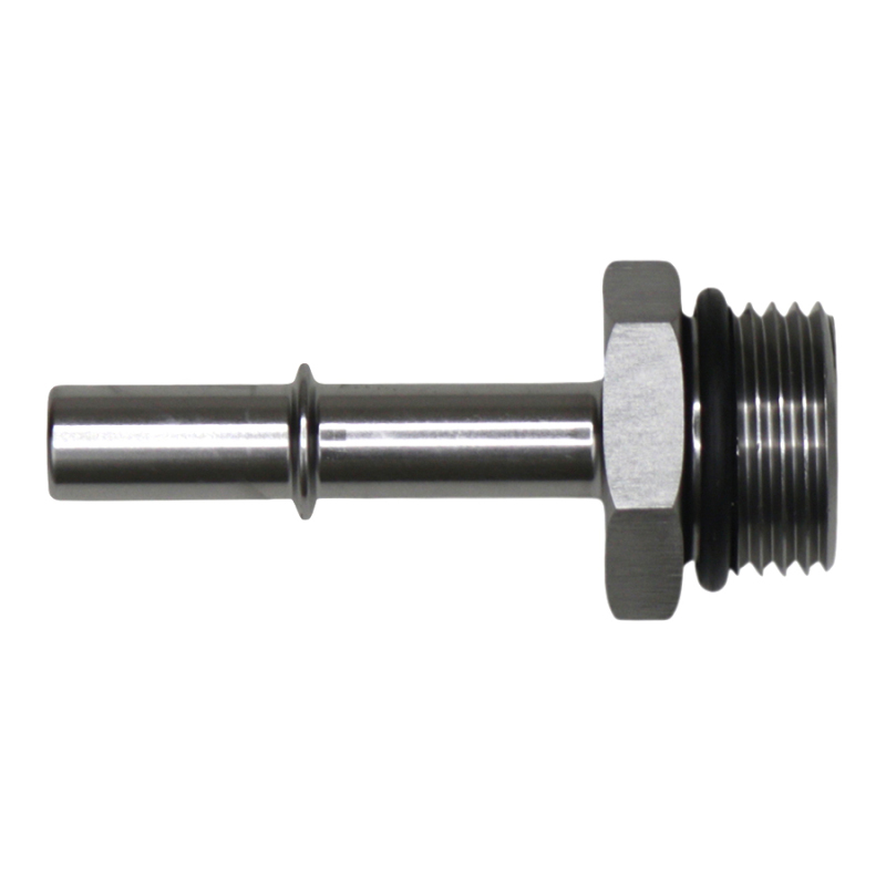 DeatschWerks 10AN ORB Male to 3/8in Male EFI Quick Connect Adapter - Anodized DW Titanium