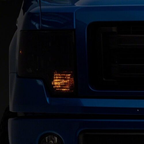 Raxiom for 2009-2014 Ford F-150 Axial OEM Style Rep Headlights- Chrome Housing- Smoked Lens - Image 6