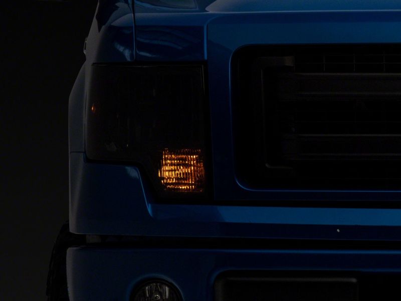 Raxiom for 2009-2014 Ford F-150 Axial OEM Style Rep Headlights- Chrome Housing- Smoked Lens - Image 6