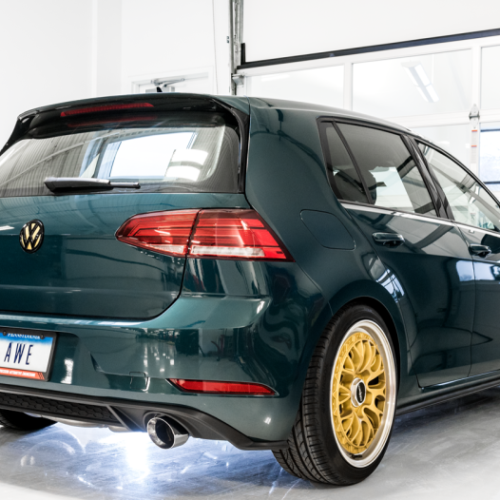 AWE Tuning Volkswagen GTI MK7.5 2.0T Track Edition Exhaust w/Chrome Silver Tips 102mm - Image 3