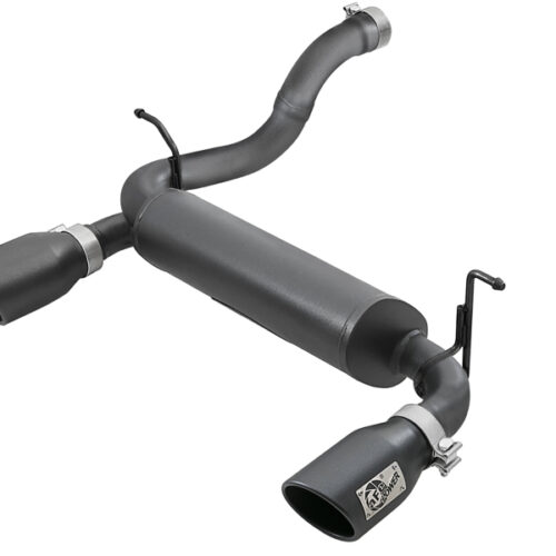 aFe Power Rebel Series 2.5in 409 SS Axle-Back Exhaust w/ Black Tips 2018+ Jeep Wrangler (JL) V6 3.6L - Image 3