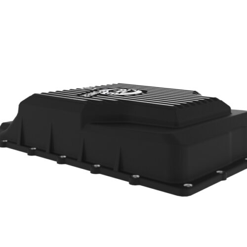aFe Power 17-24 Ford F-150 10R60/10R80 Pro Series Rear Transmission Pan Black w/ Machined Fins - Image 6