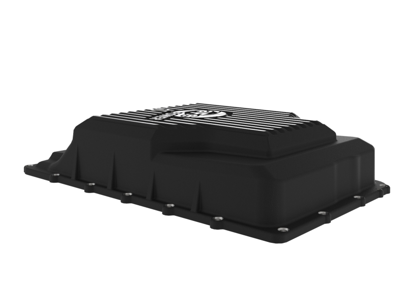 aFe Power 17-24 Ford F-150 10R60/10R80 Pro Series Rear Transmission Pan Black w/ Machined Fins - Image 6