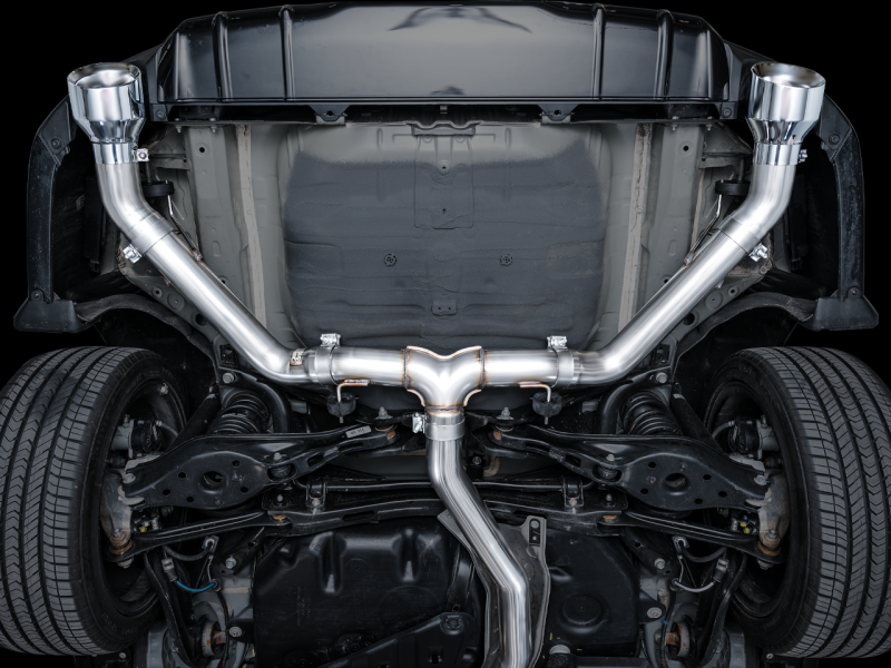 AWE Tuning 22+ Honda Civic Si/Acura Integra Track Edition Cat-Back Exhaust - Dual Chrome Silver Tips - Image 2