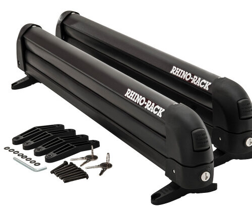Rhino-Rack Universal Ski/Snowboard Carrier - Fits 6 Pairs of Skis or 4 Snowboards - Black
